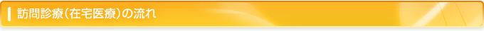 訪問診療（在宅診療）の流れ